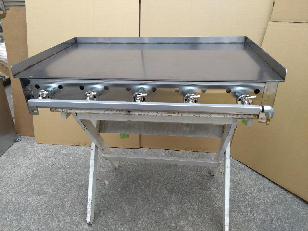 極厚９ミリ鉄板　大量調理　グリドル　９０×５５　グリラー　お好み焼き