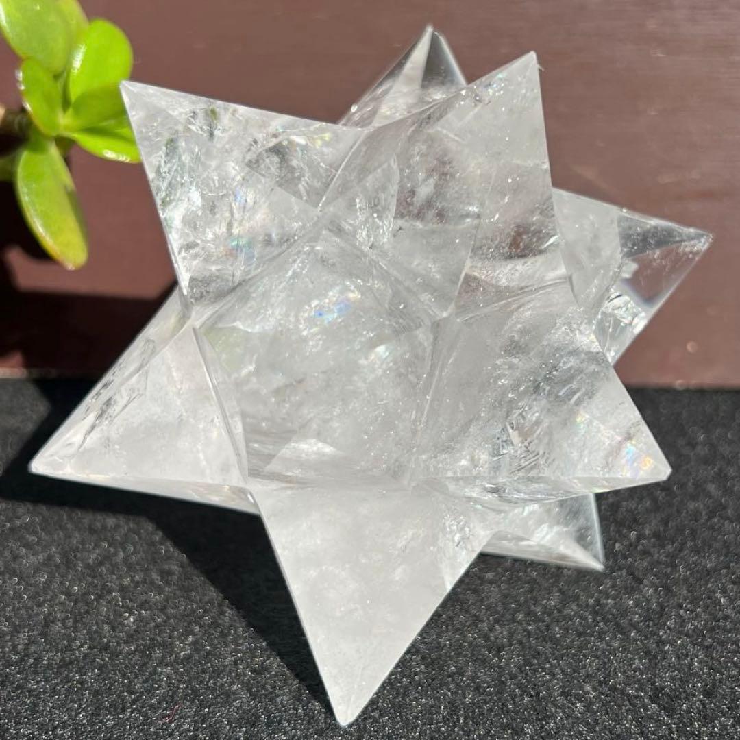 ※訳あり品 虹入り アステロイド 水晶 天然石 パワーストーン