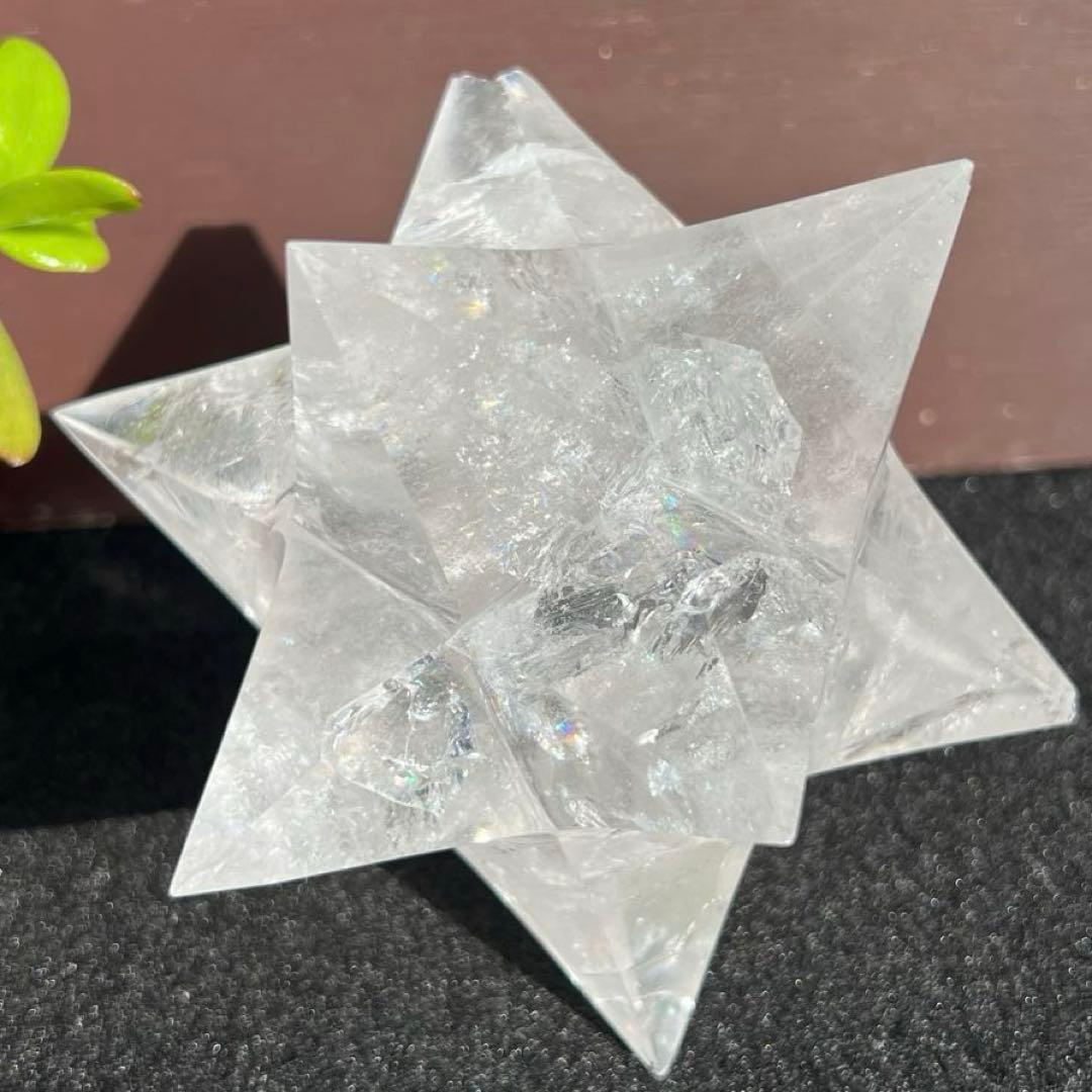 ※訳あり品 虹入り アステロイド 水晶 天然石 パワーストーン