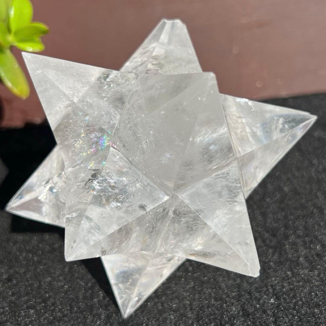 ※訳あり品 虹入り アステロイド 水晶 天然石 パワーストーン