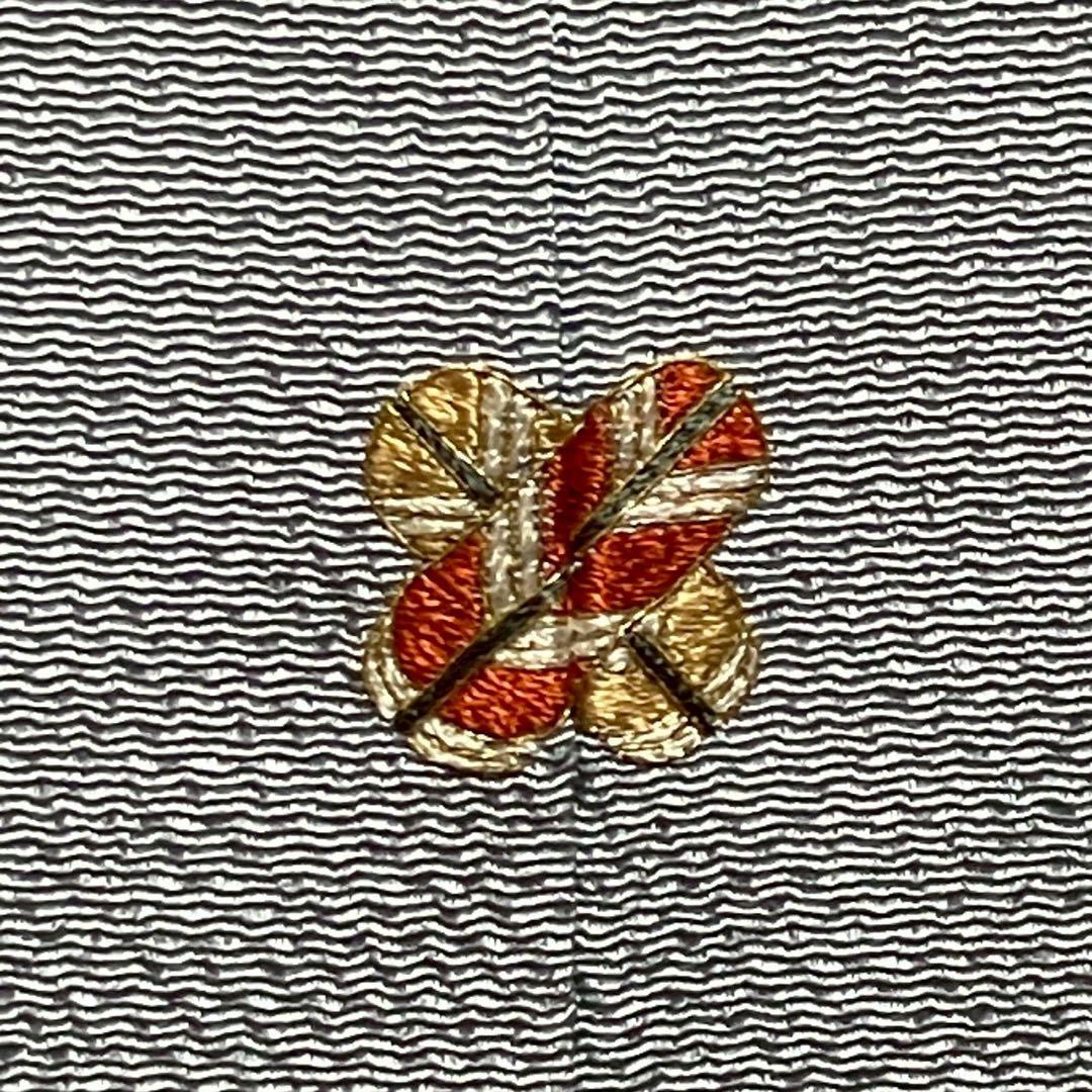 ［7179］訪問着 相良刺繍 花丸文様 縮緬 一つ紋 違い鷹の羽 正絹 着物 袷