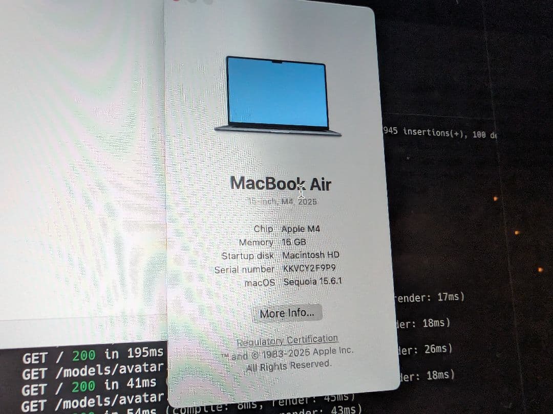 Apple MacBook air 15インチ M4 16gb 256gb