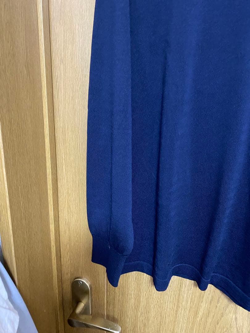 yonetomi NEW BASIC ネイビー クルーネック 長袖セーター美品❗️
