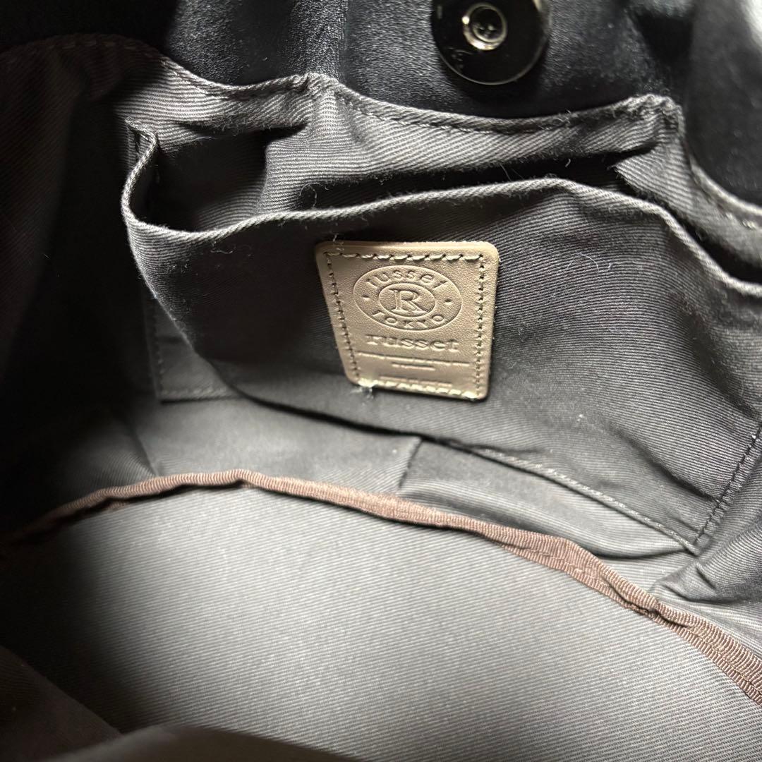 russet レザー巾着 4WAYショルダーバッグ レザーキーリングセット