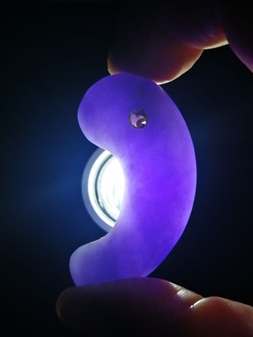 ★【ジャッキー】古墳期　『糸魚川紫翡翠勾玉』5.20cm。超琅玕翡翠。宝石