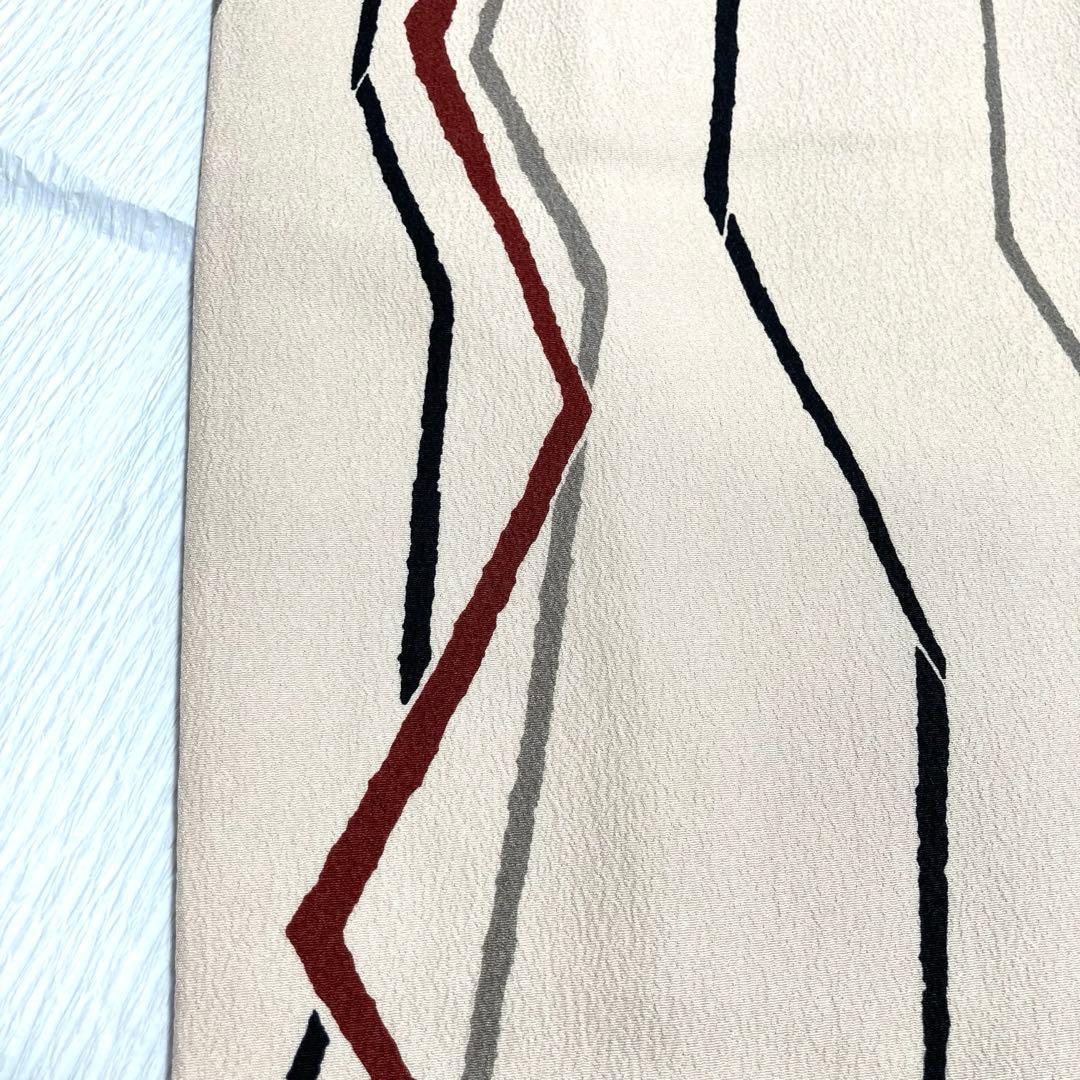 【美品✨】ヒロミチナカノ　洗える着物　小紋　惚色　縞　日本製　トールサイズ　R1