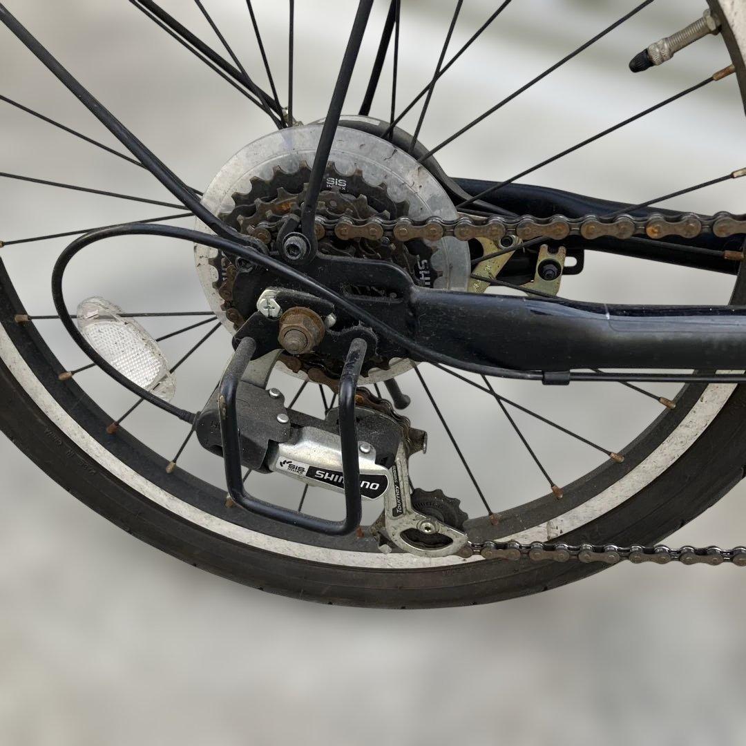 HOPPER 折りたたみ自転車 ブラック　20インチ　外装6段　ヘッドライト付き