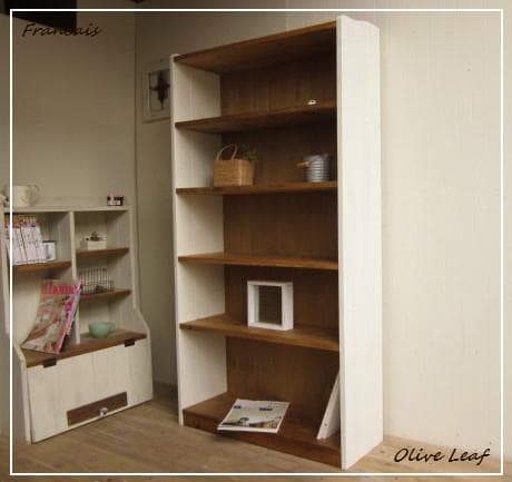 サイズ、デザインオーダー可！6段カップボードW64シャビーエスプレッソ●受注製作