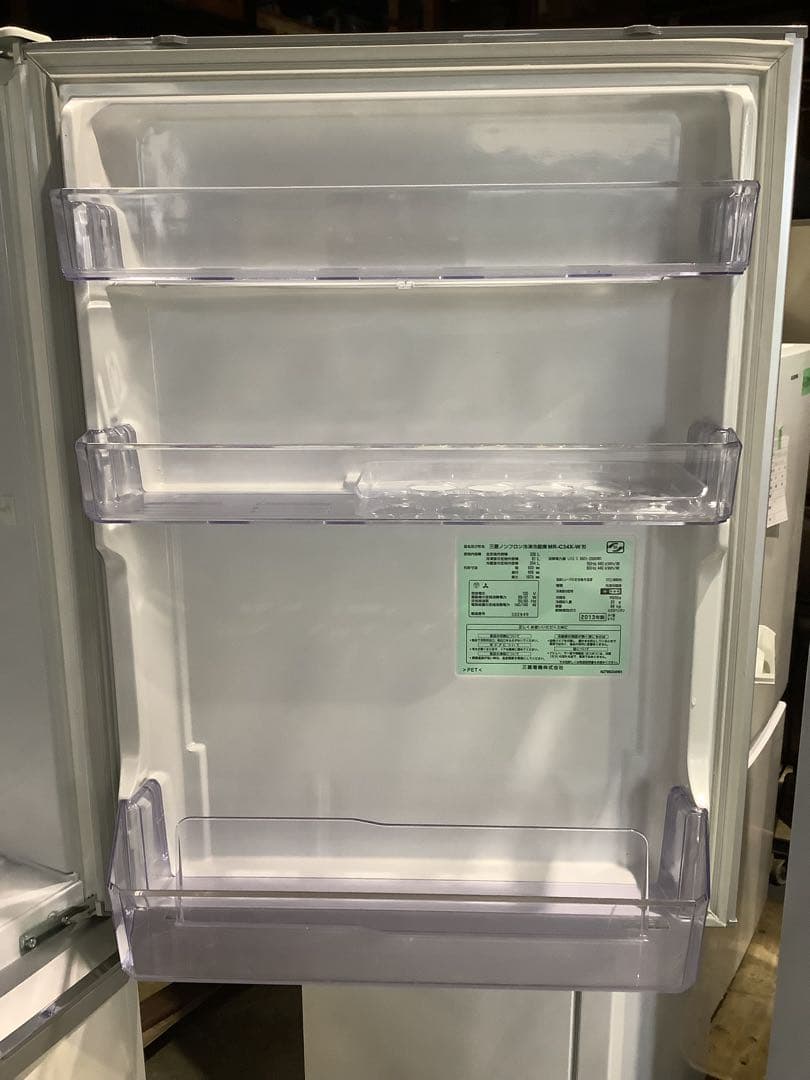 三菱 3ドア冷蔵庫 MR-C34X-W 335L 2013年製