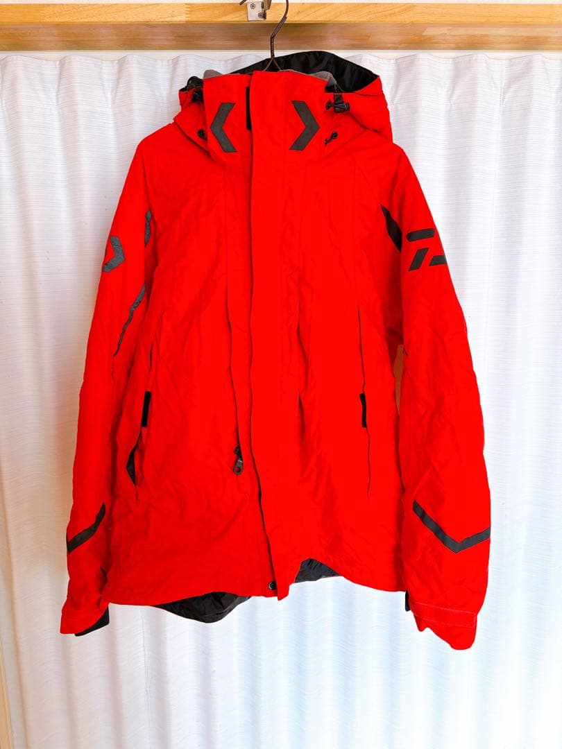 DAIWAレインマックス ハイパー ハイロフト上下セット レッド L