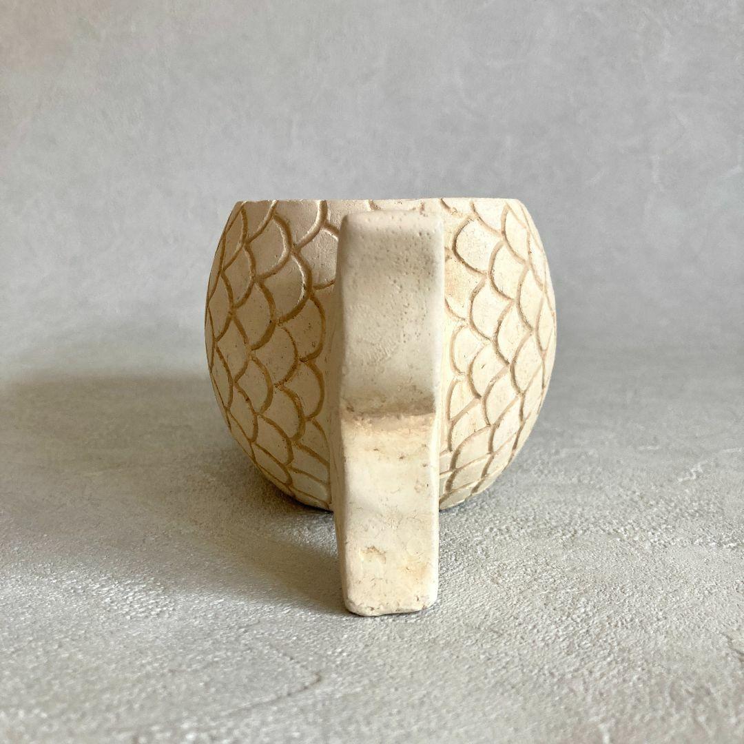 魚と顔の陶器製置物セット