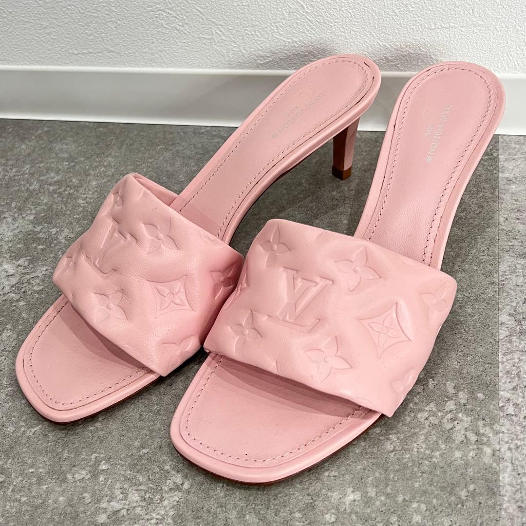 未使用 LOUIS VUITTON リバイバルライン エンボスサンダル ミュール