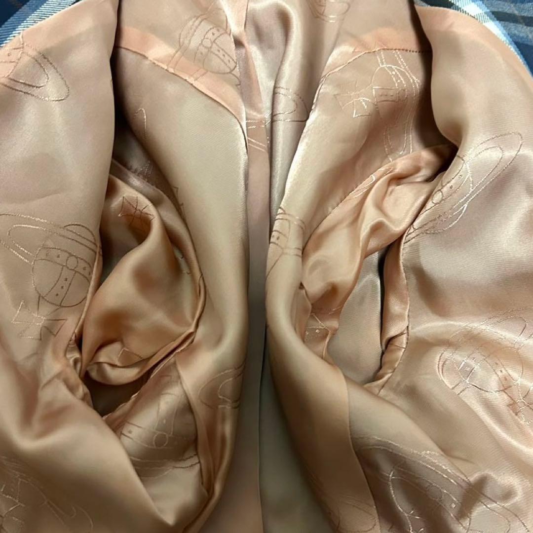 極美品　vivienne west wood チェック　ショートコート　3 綿