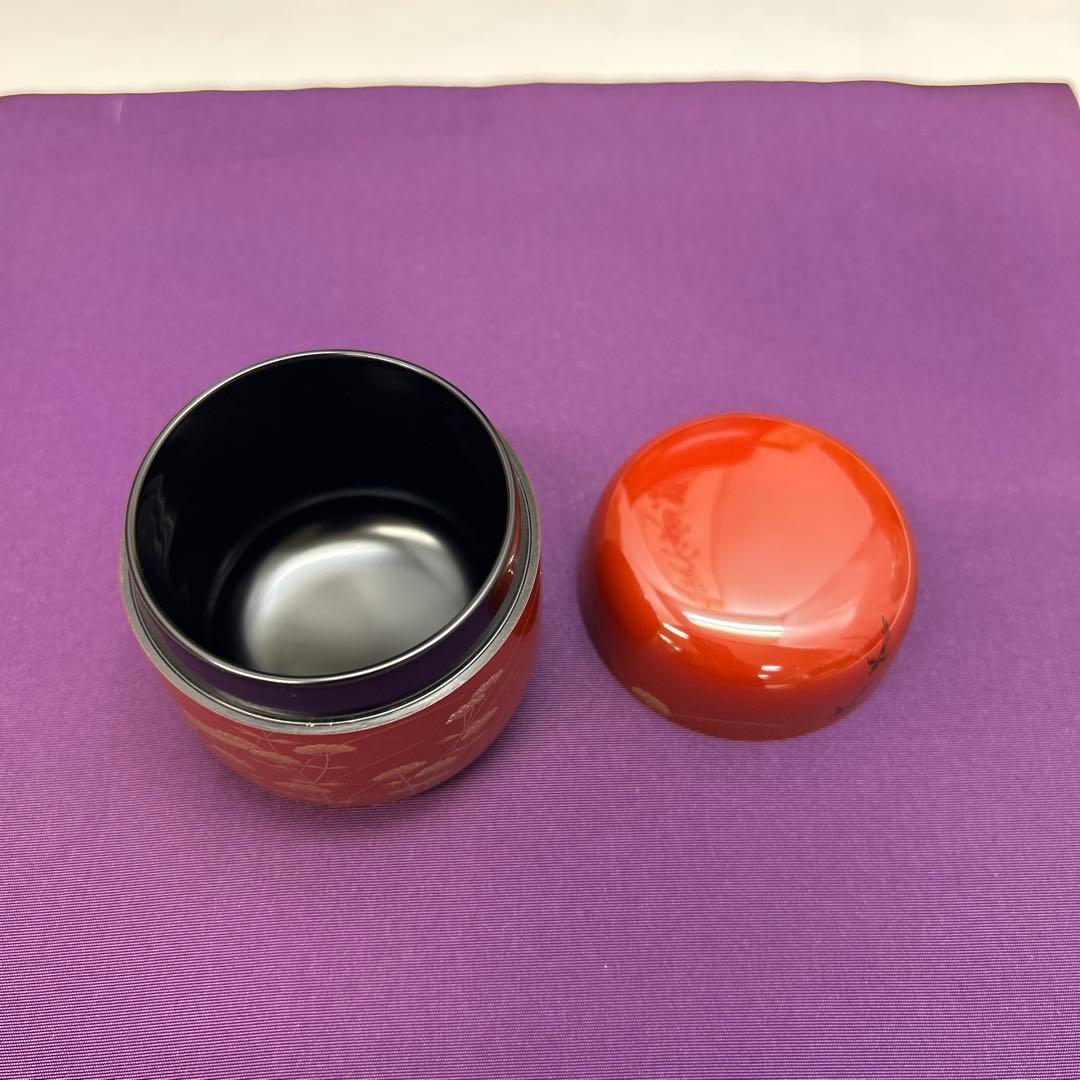 井伊宗観好み 女郎花に、鶴巻絵 下張棗