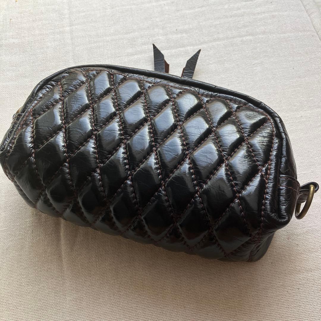 【かつかわ】スタンダードモーターサイクルレザー　ベルトポーチL 茶芯