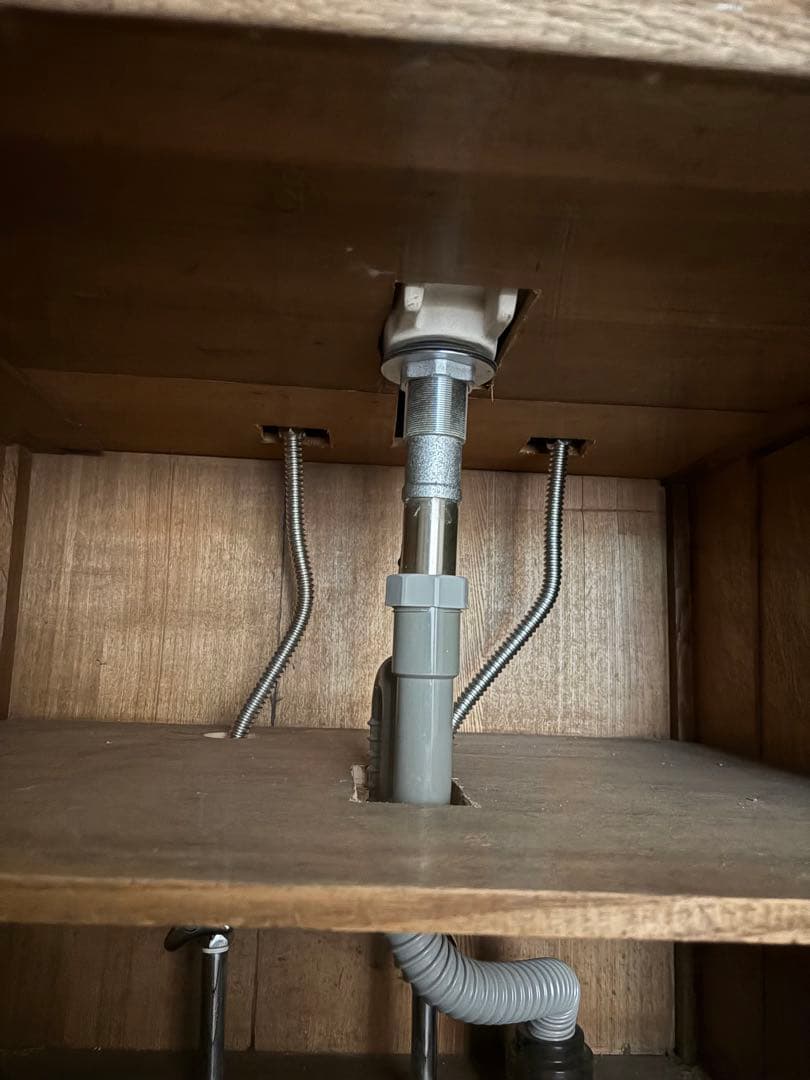 フレンチシャビーアンティーク 木製洗面台 陶器製洗面ボウル付き