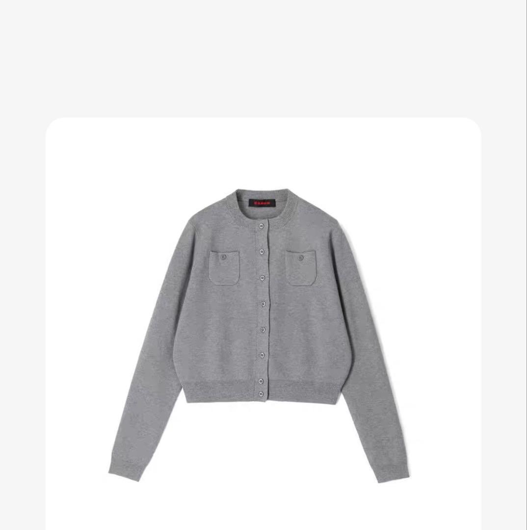 Caban ライトグレー カーディガン XS