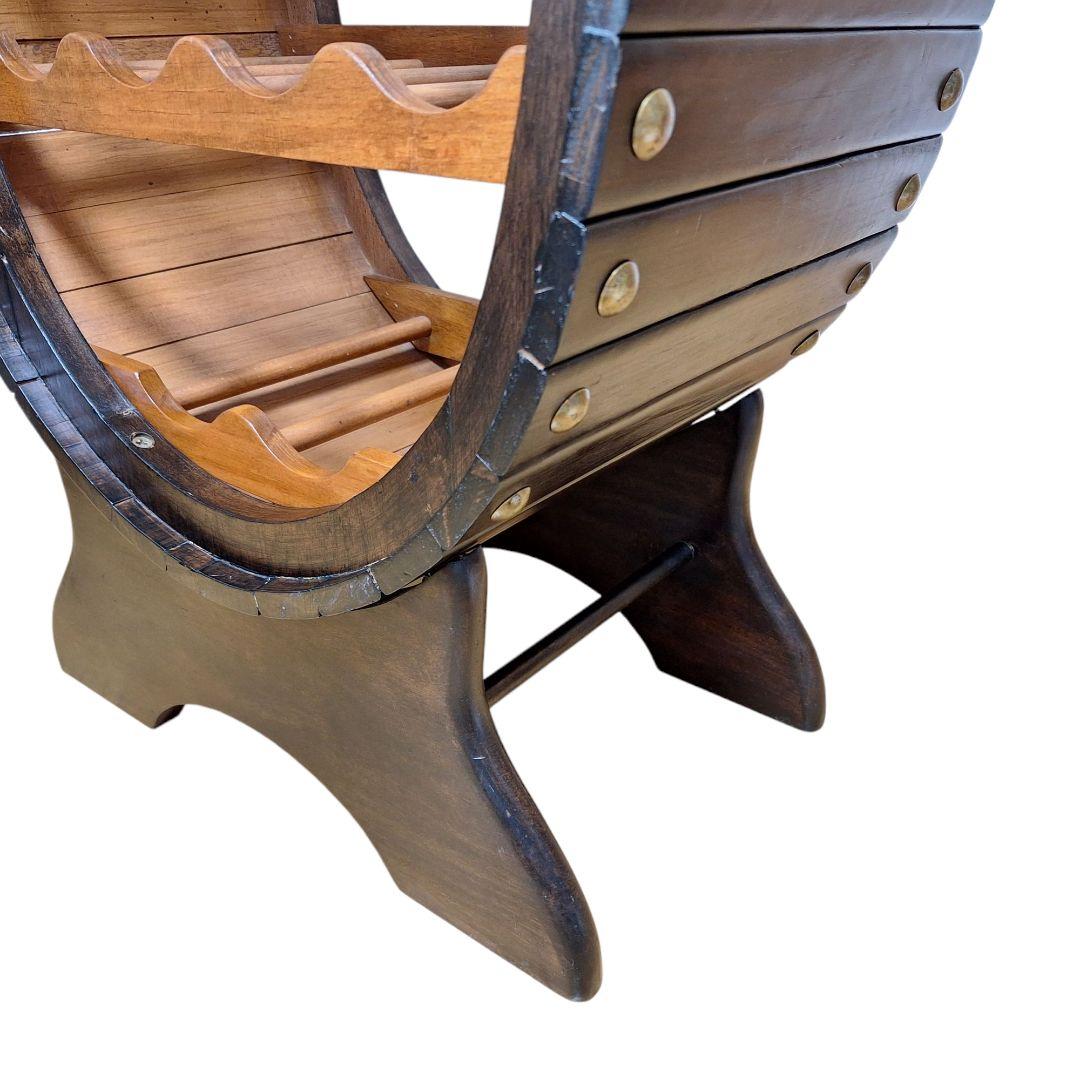 ヴィンテージ風　木製ワインラック　樽型　13本収納　ワインセラー　ボトルラック