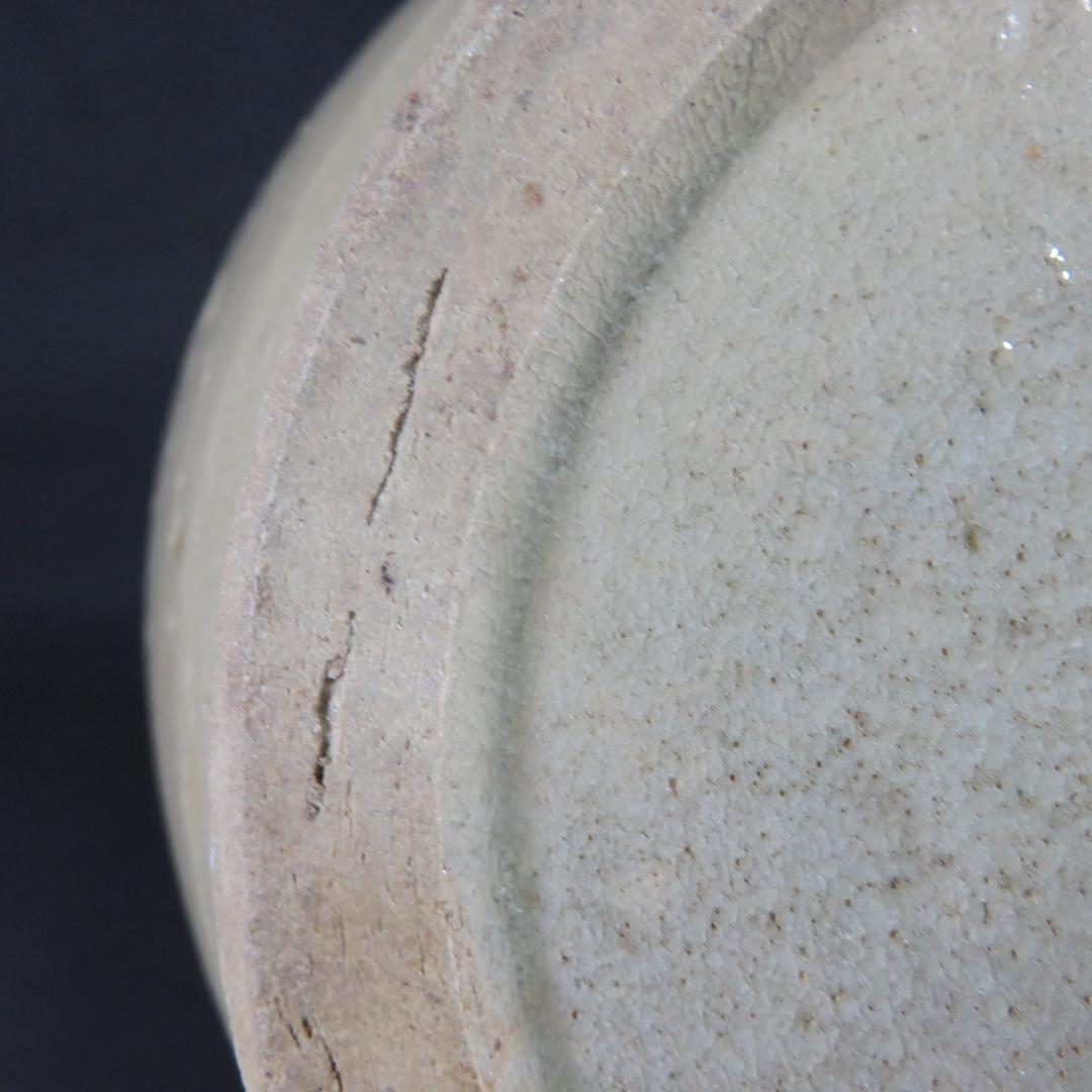 壺 笠間 民藝 大壺 木栓 時代物 窯傷 高さ39センチ