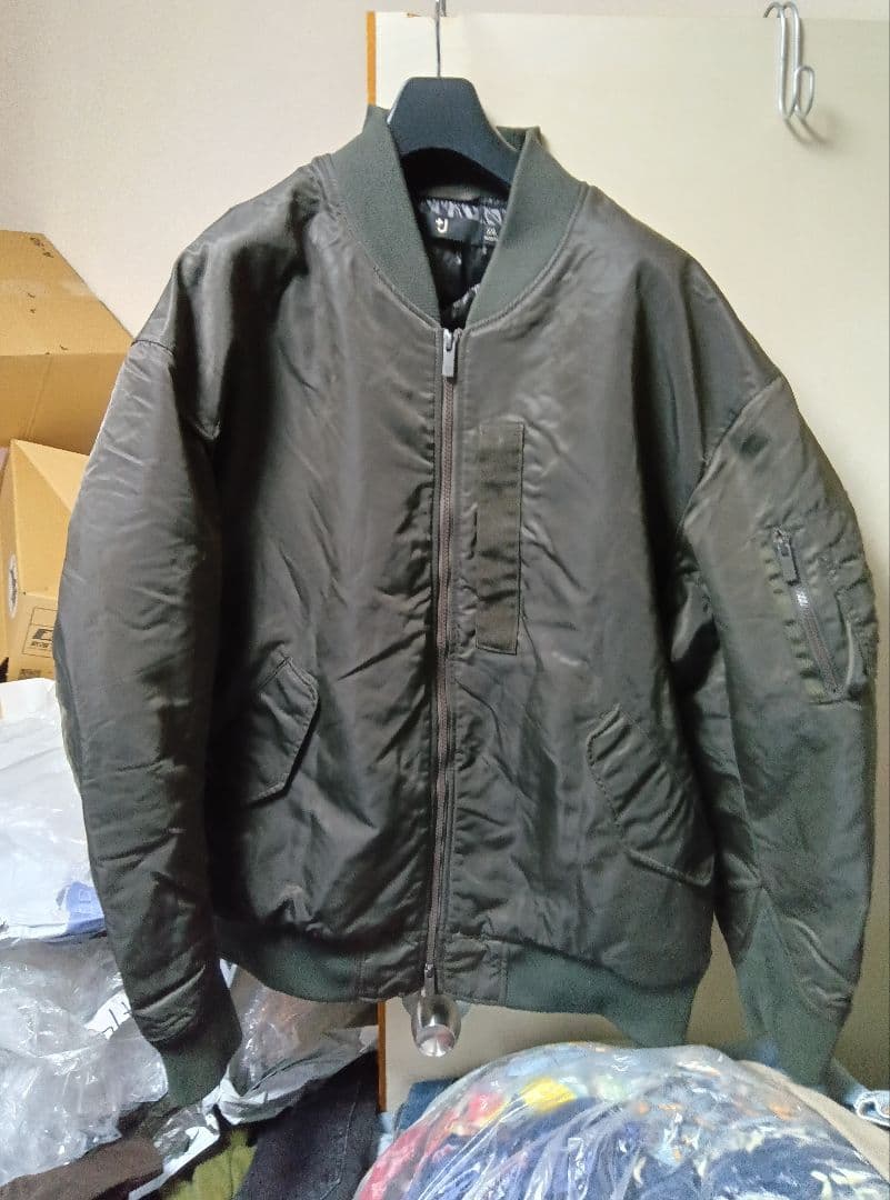 送料無料 ユニクロ +J ハイブリッド ダウン MA-1 XXL ジルサンダー