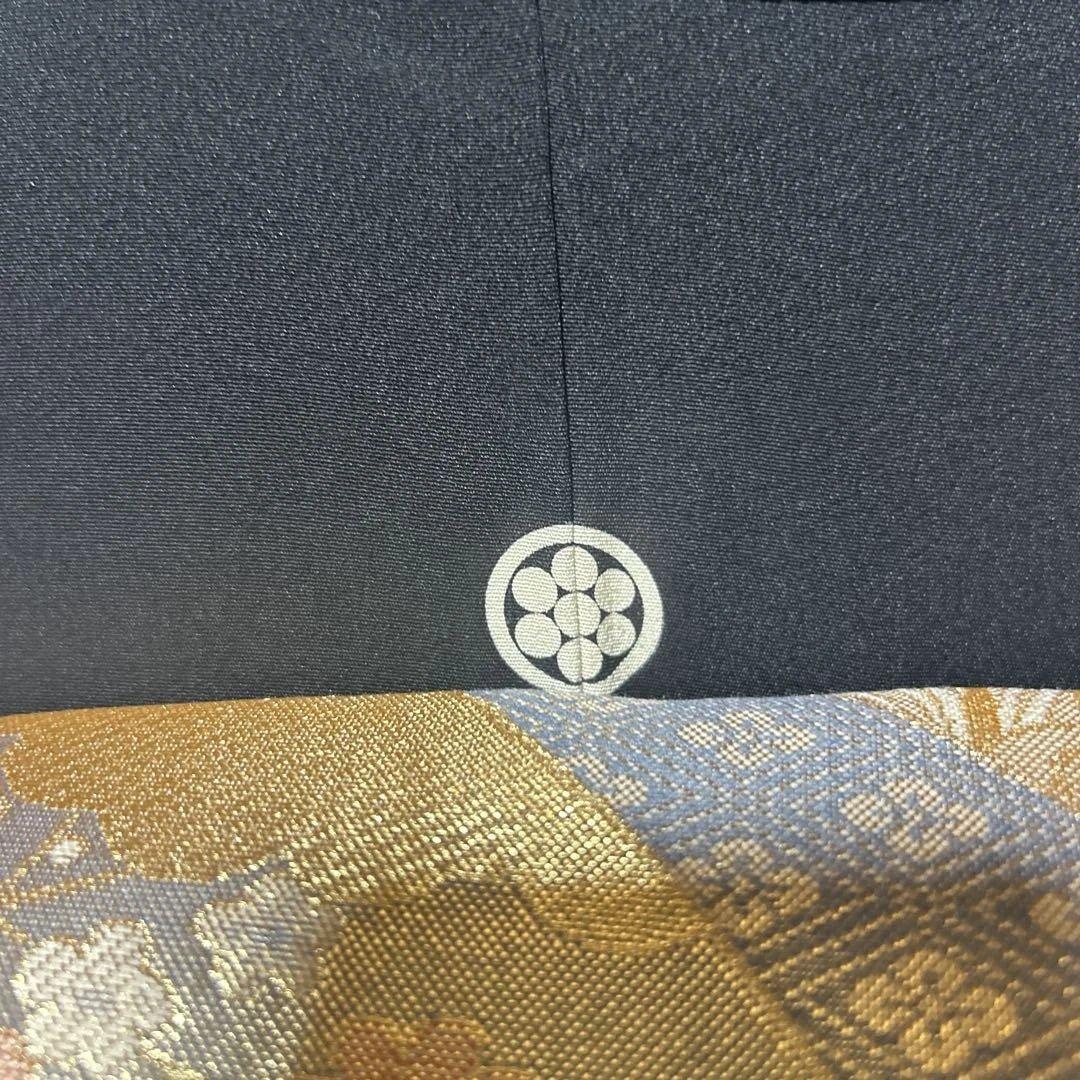 う*こ様 未使用近い　美品　袷　正絹　作家　金箔　黒留袖　フルセット　西陣唐織最