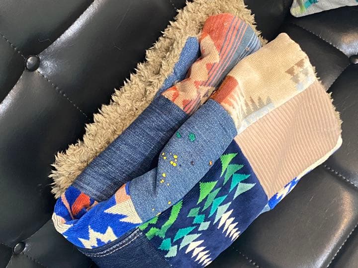 ペンドルトン.リメイク/ブランケット.ハンドメイド/handmade