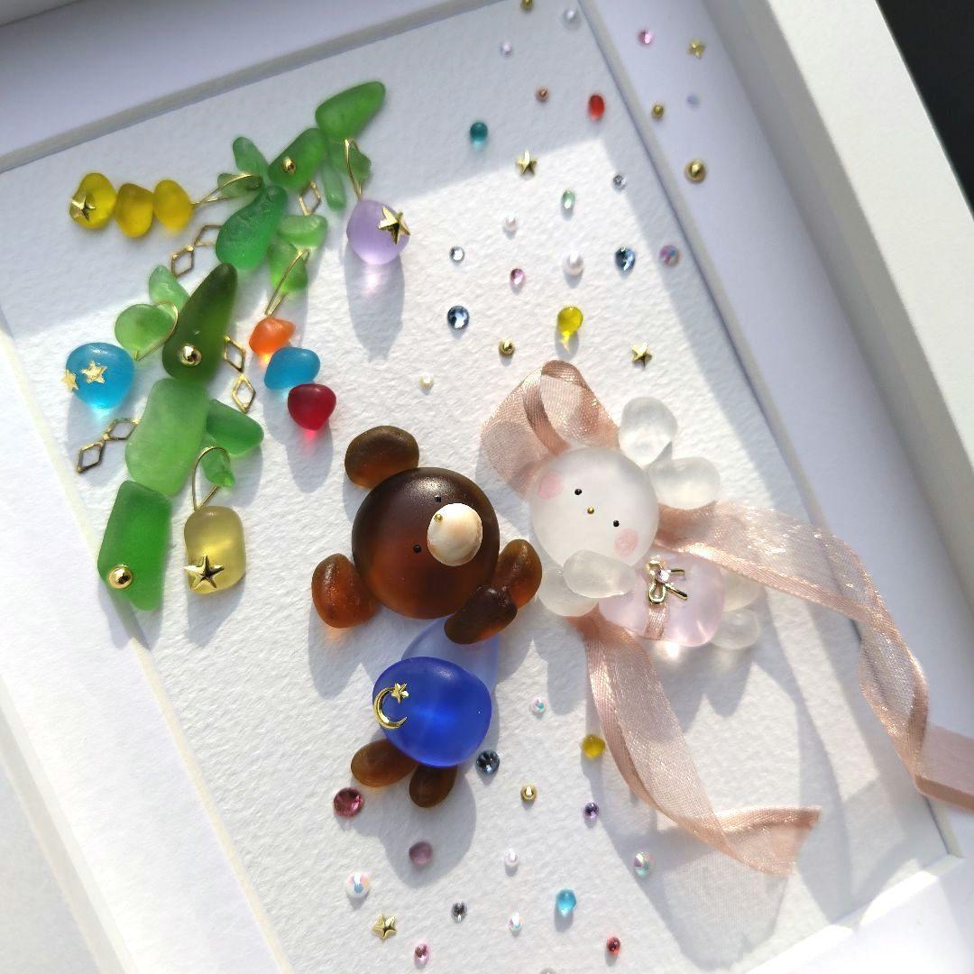 シーグラスアート『 七夕の願い.。.:*☆』他1点