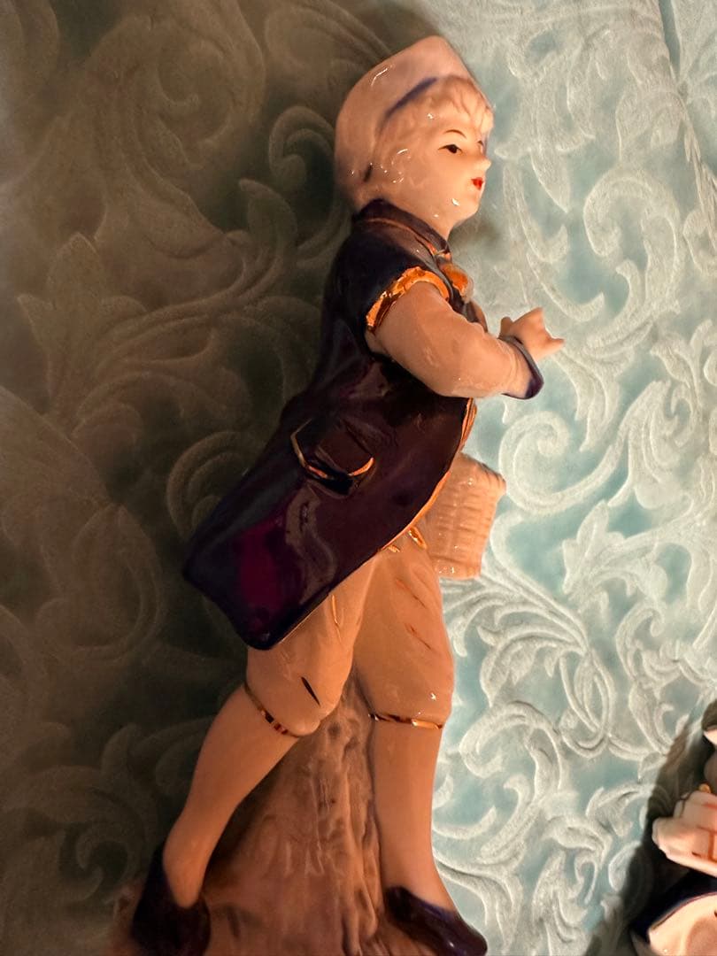 アンティーク 陶器 置物 レトロ コレクション(*ᴗ͈ˬᴗ͈)ꕤ*.お人形　　日本製