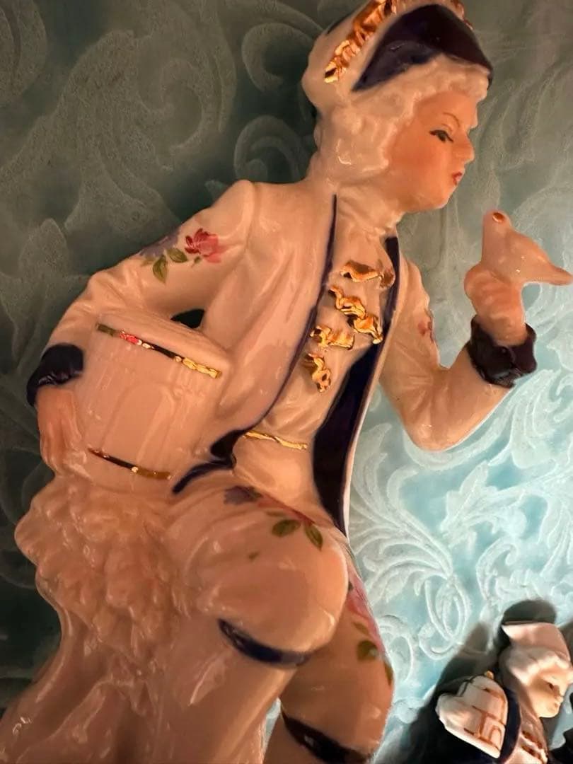 アンティーク 陶器 置物 レトロ コレクション(*ᴗ͈ˬᴗ͈)ꕤ*.お人形　　日本製