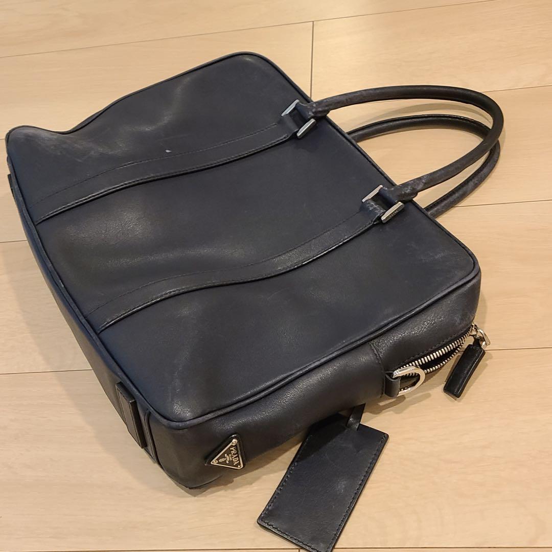 PRADA ブリーフバッグ ビジネスバッグ ネイビー