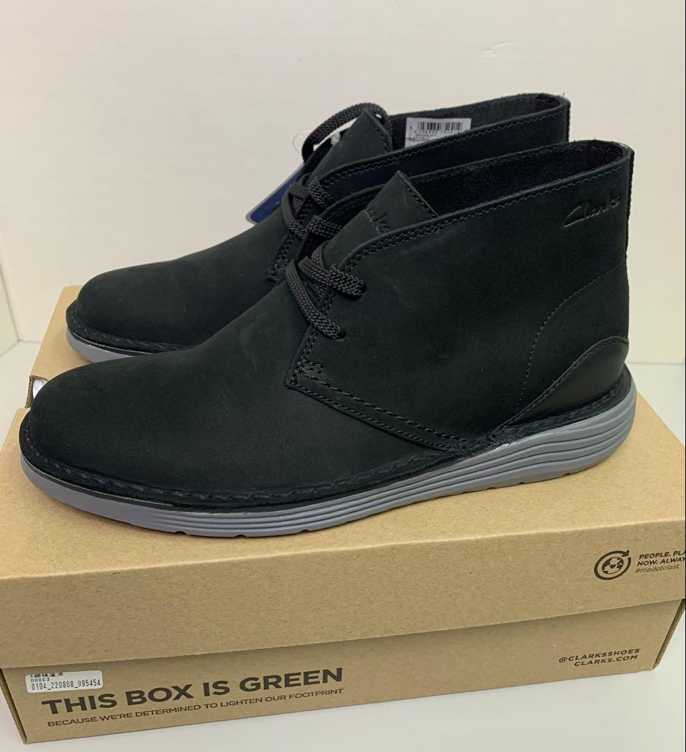 Clarks チャッカブーツ ブラーンツミッド ブラックヌバック 新品 25cm