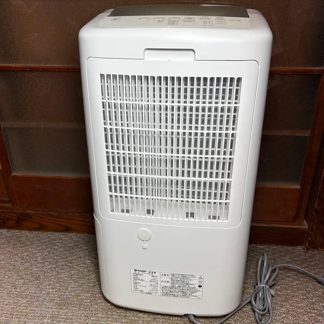 シャープ プラズマクラスター7000 18L 衣類乾燥除湿機 CV-L180-W