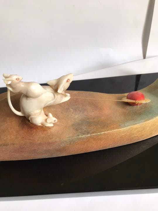 珊瑚　鼠　18金   吉祥物