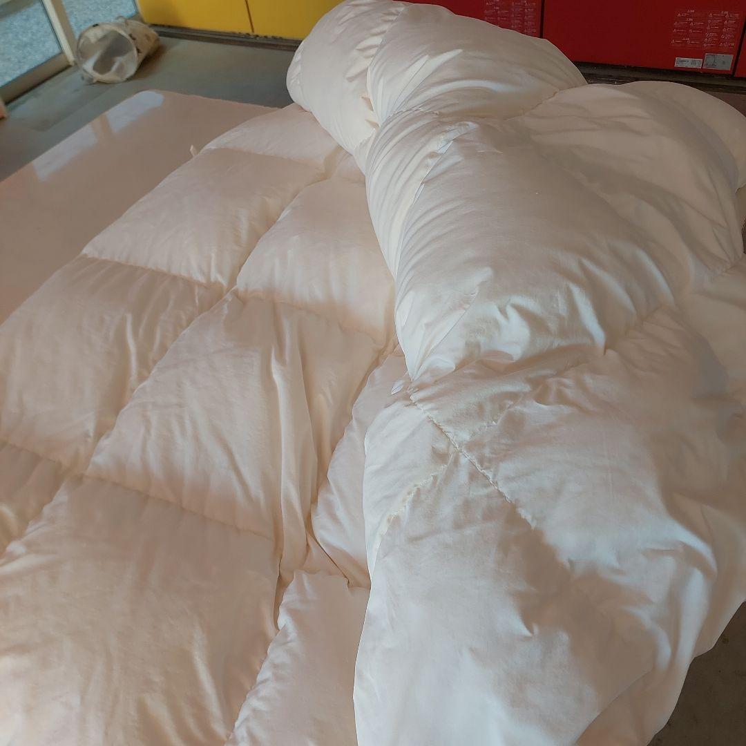 ホワイト 羽毛掛け布団 中古