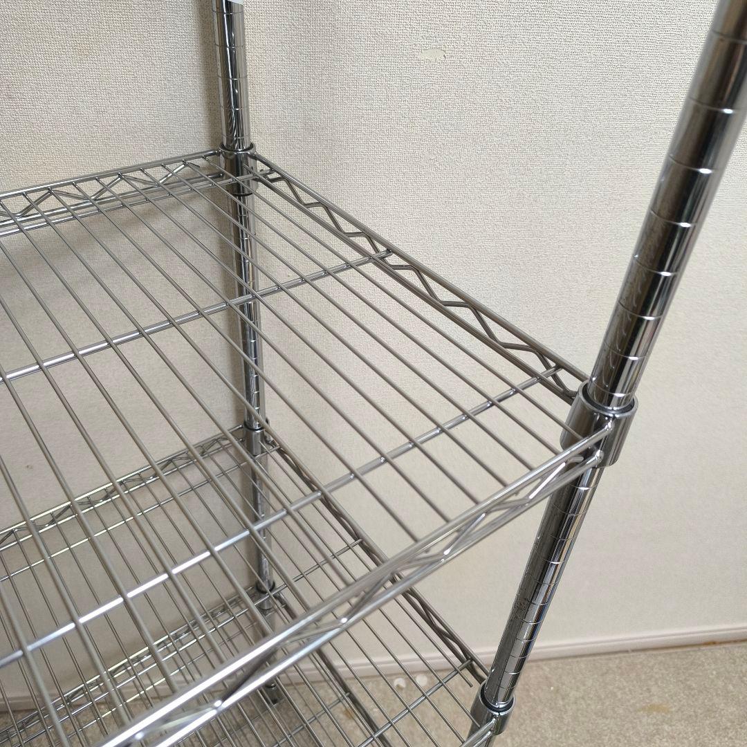 【幅90cm】スチールラック 5段 シルバー 棚板1枚追加済み　値引き交渉可