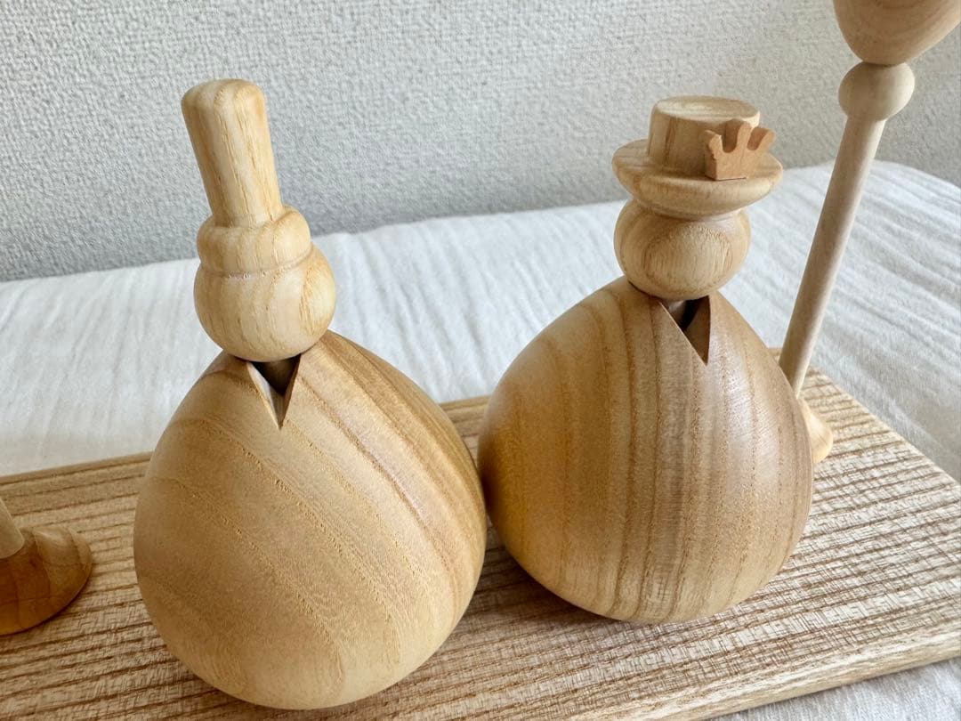 【美品】 lemi toys 木製 ひな人形 雛人形 ハンドメイド ウッド
