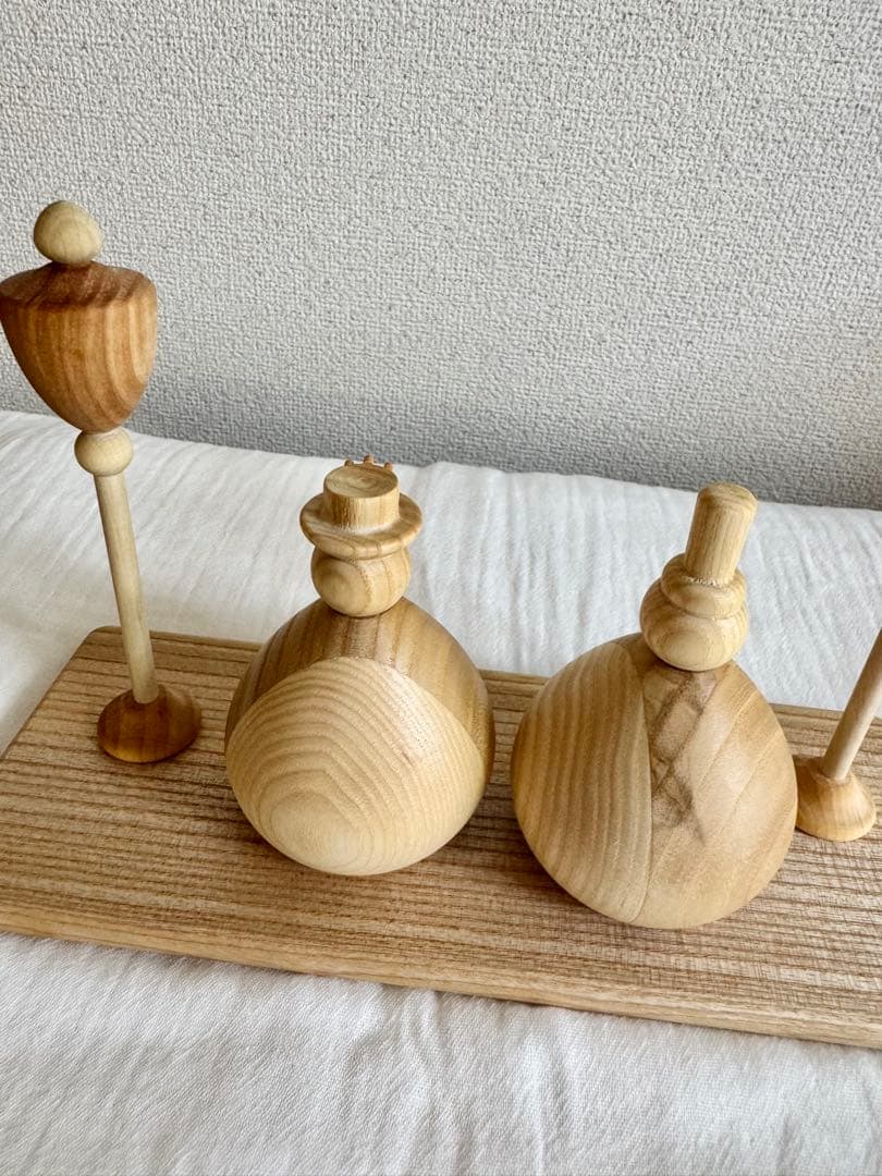 【美品】 lemi toys 木製 ひな人形 雛人形 ハンドメイド ウッド