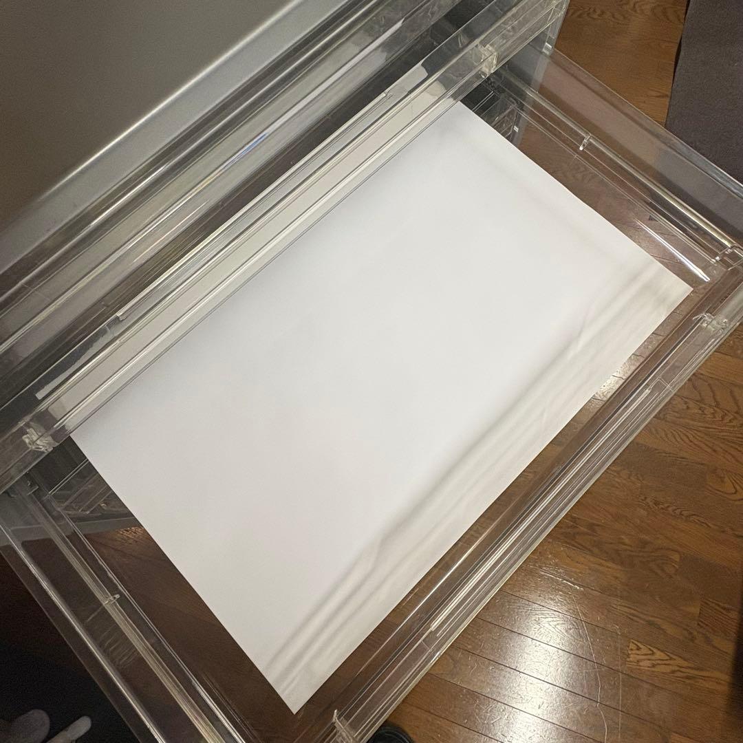 ケンジ様！スチール製キャビネット 多段式 シルバーパンチング加工　A3サイズ収納