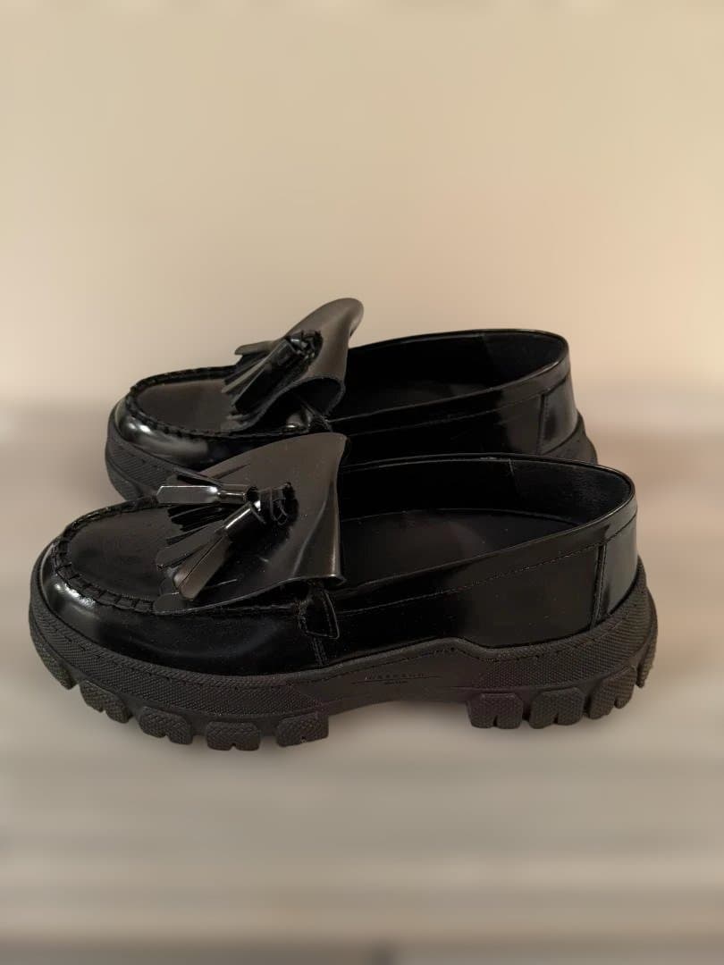 マックスマーラ　ウィークエンド　黒　厚底タッセルローファー　サイズ35　良品