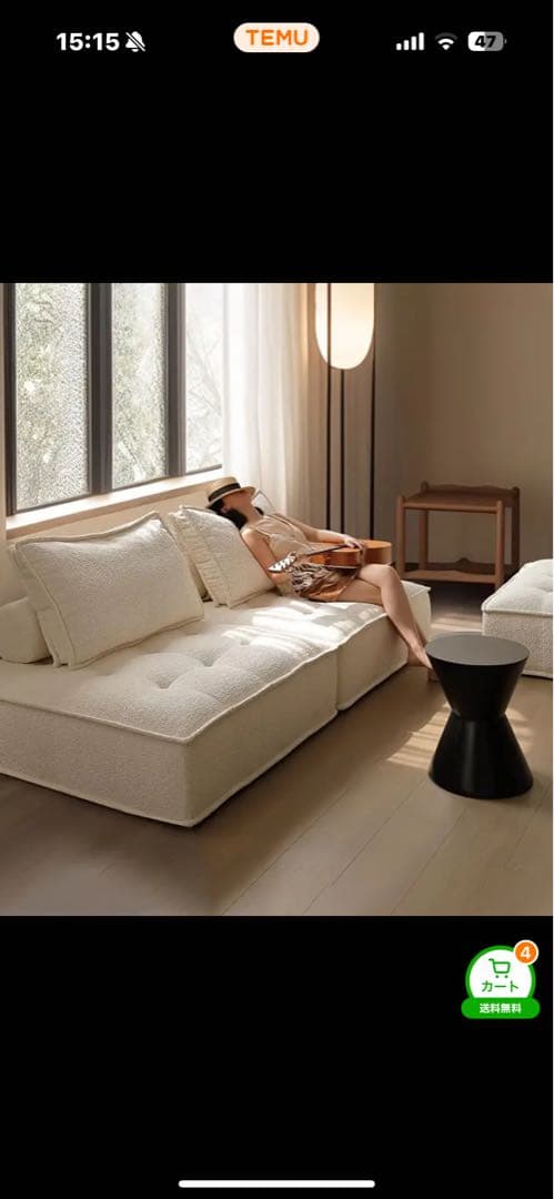 新品！未使用！モダンデザイン 1人掛けソファ ブラウン