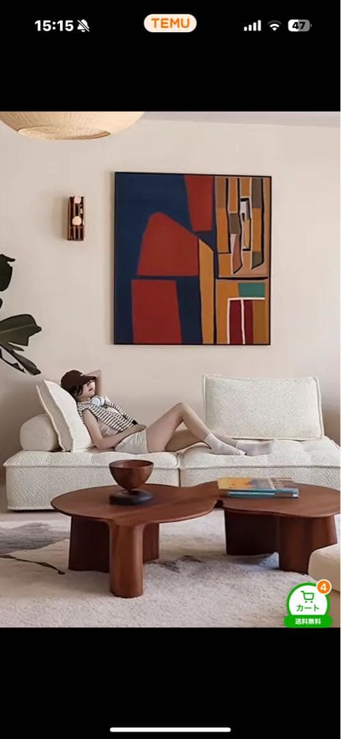 新品！未使用！モダンデザイン 1人掛けソファ ブラウン