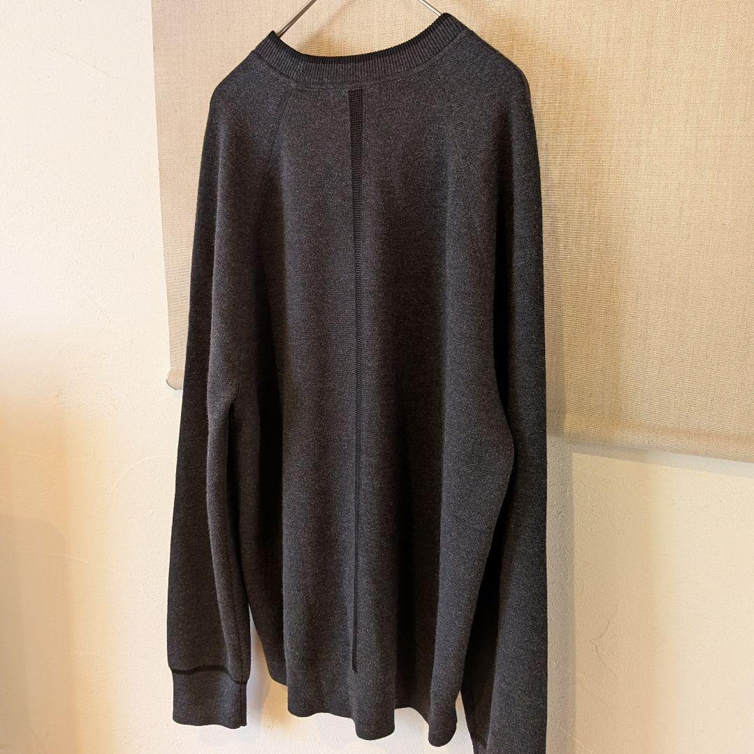 【美品】Theory メリノウール クルーネックニット ウォッシャブル グレー