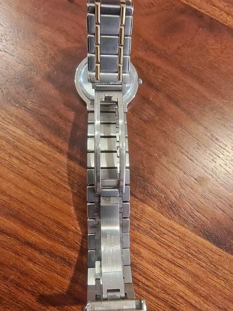 SEIKO Exceline 腕時計(クォーツ) ホワイト/ゴールド 18KT