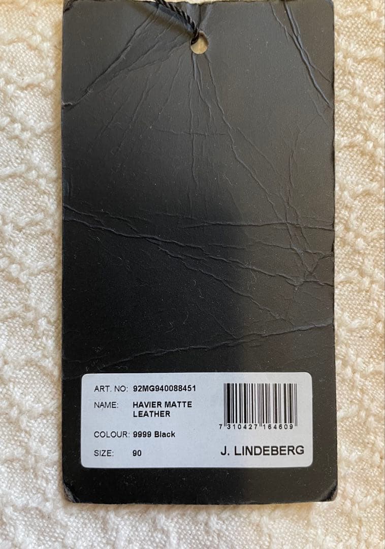 J.LINDEBERG ブラックレザーベルト