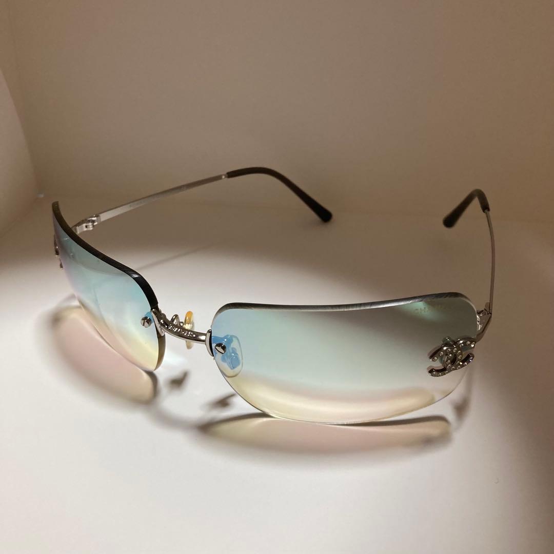 人気★シャネル★CHANEL サングラス リムレス ラインストーン ココマーク