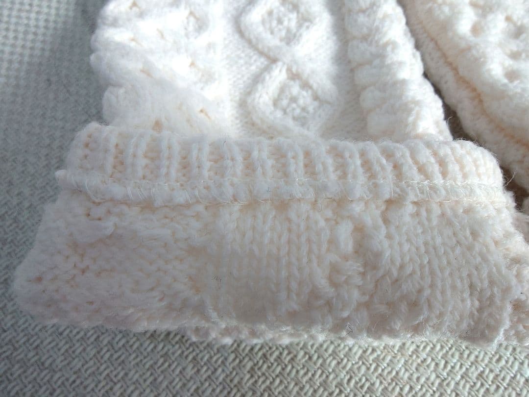 パーリーゲイツアイボリー ニット帽とレッグウォーマーセット