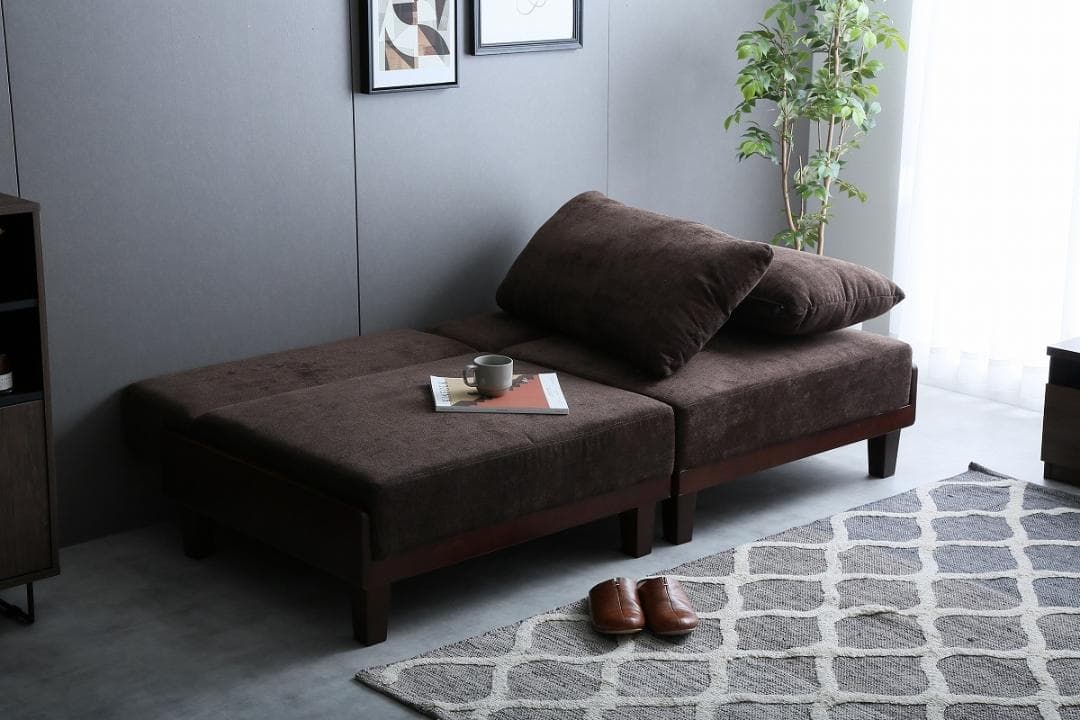 【新品・送料無料】【Estela】リクライニングソファベッド