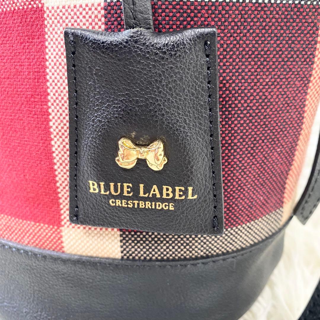 BLUE LABEL CRESTBRIDGE 巾着　ショルダーバッグ　チェック