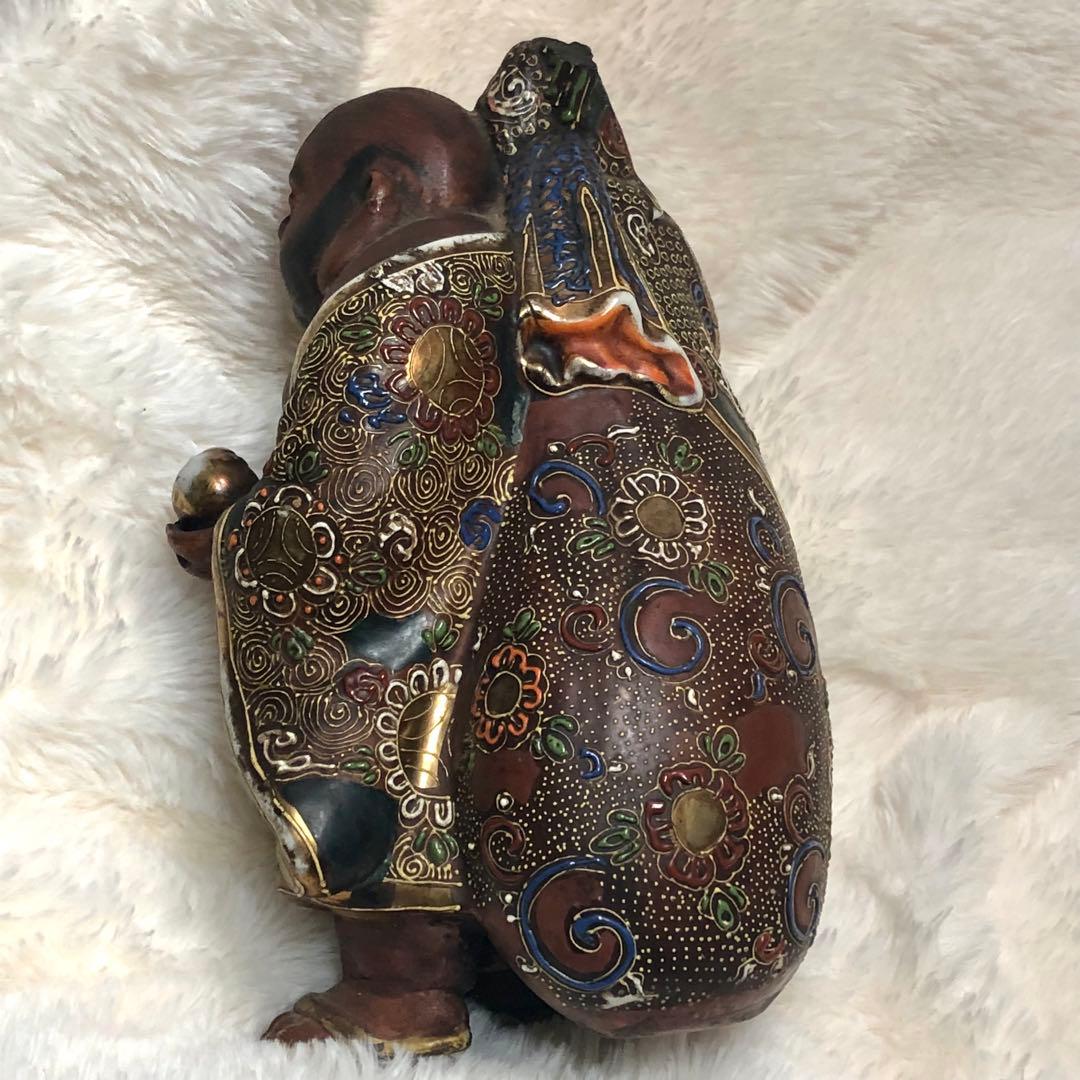 古民家　布袋仏像　極細工彫刻　旧家蔵出　人形　骨董品　アンティーク