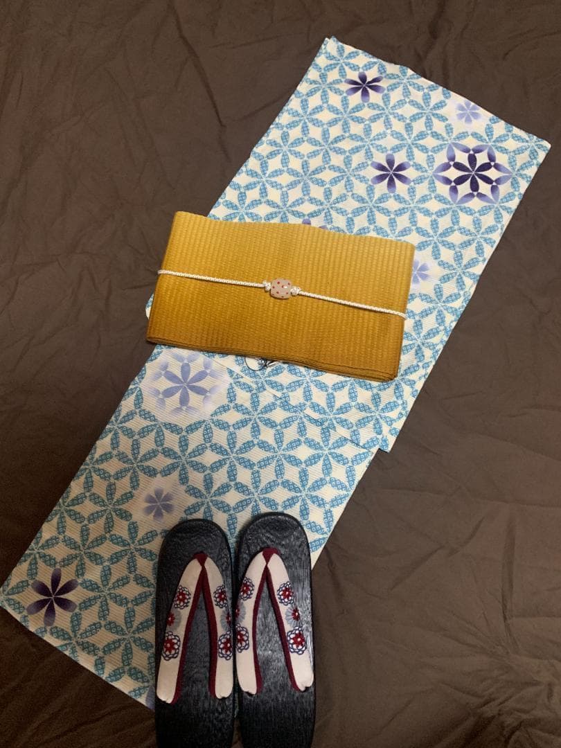 ◆最高級【綿絽浴衣】古典雪繋ぎの涼し水青蒼ゆかた◆着物としても着用可◆新品未使用